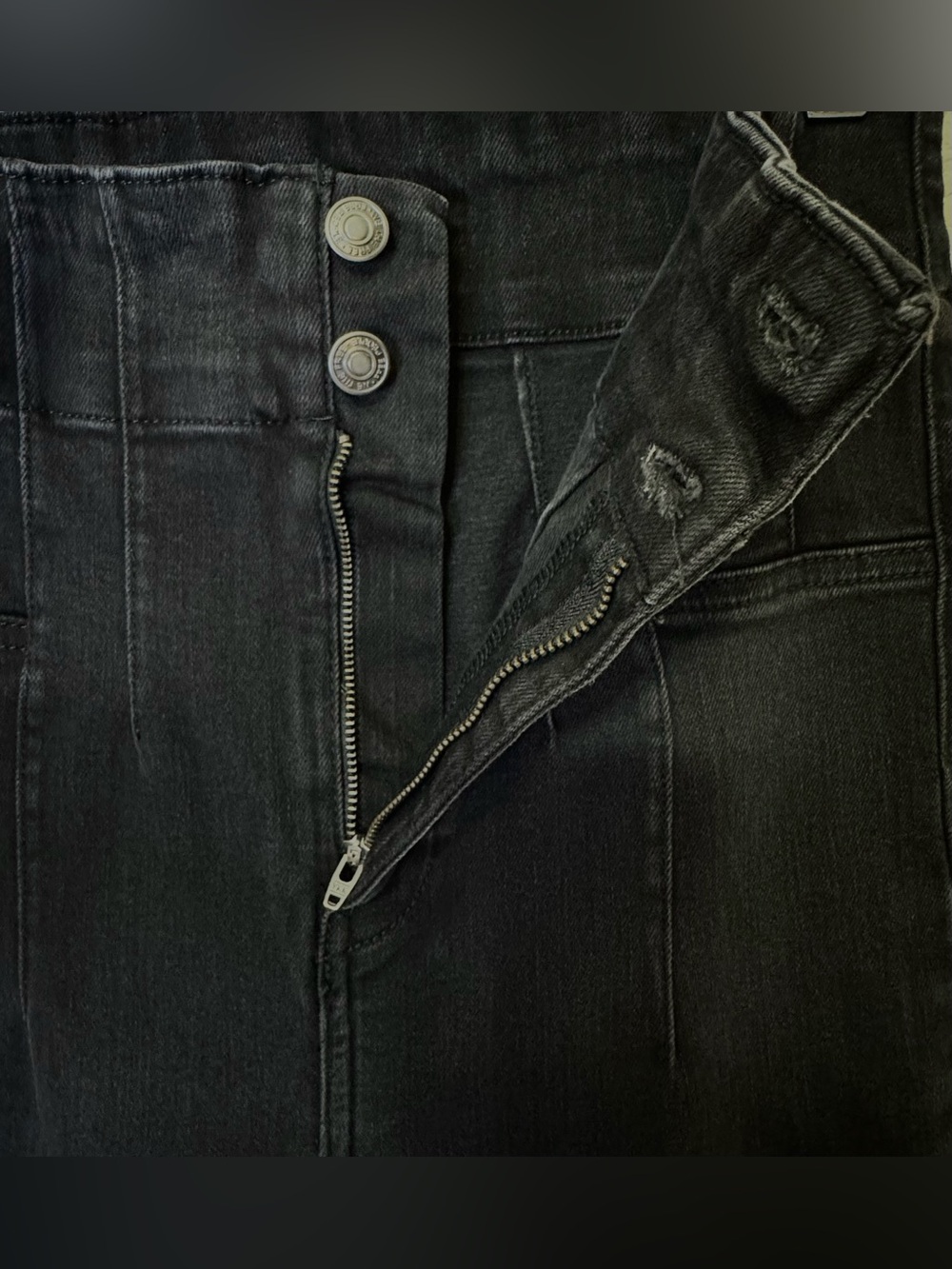 Free People We The Free Black High Rise Flare Jeans 29 Retro Bell Bottom Boho - Picture 6 of 6
